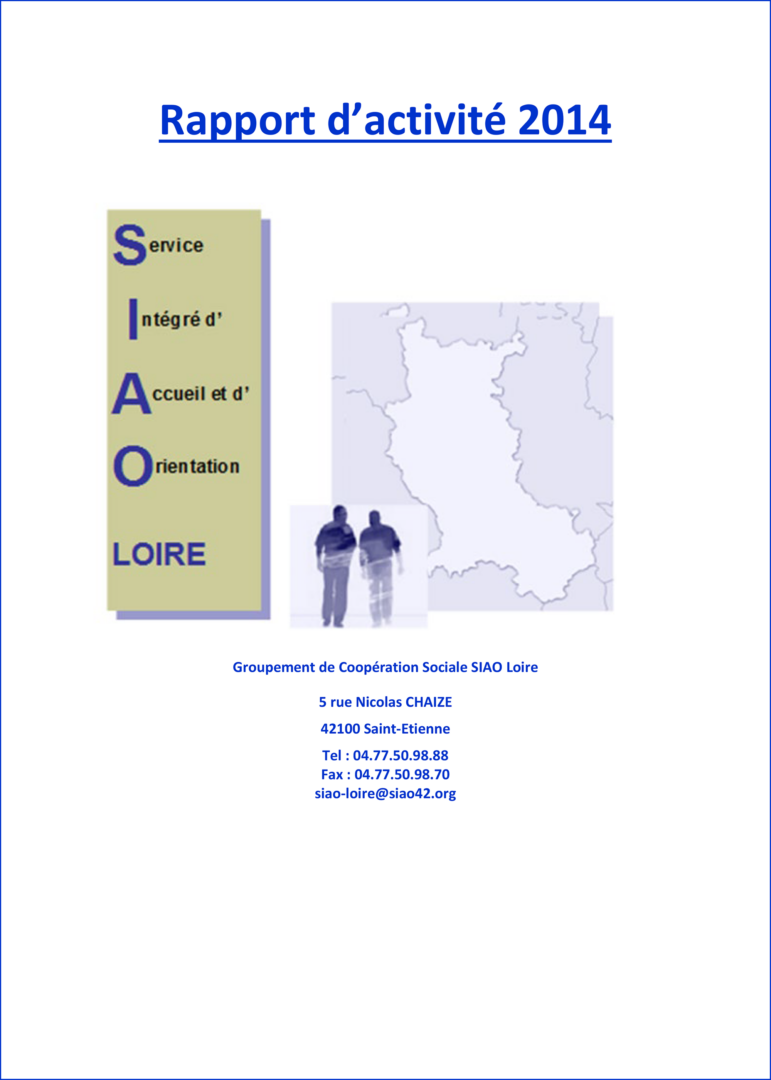 SIAO 42 Loire - Rapport d'activité 2014