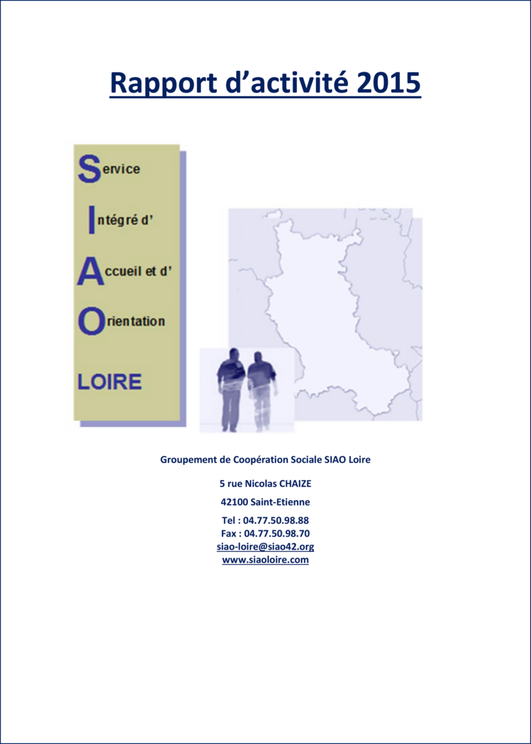 SIAO 42 Loire - Rapport d'activité 2015